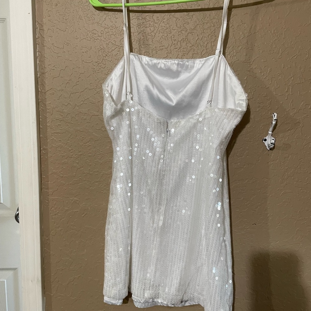 White sequins mini dress - Picture 2 of 2